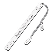 将图片加载到图库查看器,Enjoy The Next Chapter Bookmark for Book Lover Class of 2024 Graduation Gifts for Her Him High School Student Coming-of-Age Birthday Gifts for Son Daughter Coworker Going Away Retirement Presents