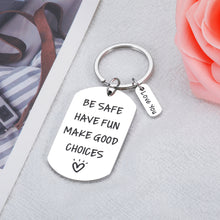 将图片加载到图库查看器,Stocking Stuffers for Teenage Boys Girls Son Daughter Christmas Valentines Gifts from Mom Dad Inspirational Key Chain Gift for New Driver Men Women Boyfriend Birthday Gifts Have Fun Be Safe Keychain