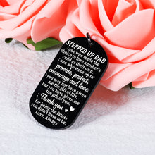 将图片加载到图库查看器,Bonus Dad Gifts for Fathers Day Stepdad Keychain Gifts from Daughter Son Thank You Gifts for Step Father In Law Birthday Wedding Christmas Valentines Present from Kids Adoption Gifts for Step Dad