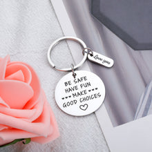 将图片加载到图库查看器,Stocking Stuffers for Teen Boys Girls Son Daughter Christmas Valentines Gifts from Mom Dad Inspirational Gifts for Men Women Grandson Birthday Graduation Gifts for New Driver Have Fun Be Safe Keychain