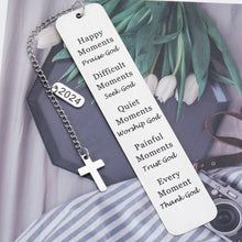 将图片加载到图库查看器,Christian Gifts for Women Men Inspirational Bible Verse Bookmark for Book Lovers Pastor Christmas Stocking Stuffers for Teens Boys Girls Religious Gifts for Daughter Friends Communion Baptism Gifts