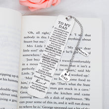 将图片加载到图库查看器,Dad Gifts for Fathers Day Dad Birthday Gift from Daughter, Dad Daughter Gift, Inspirational Bookmark for Daddy Stepdad Men Book Lover Christmas Valentines Appreciation Adoption Gifts for Father In Law
