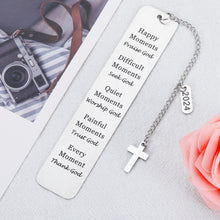 将图片加载到图库查看器,Christian Gifts for Women Men Inspirational Bible Verse Bookmark for Book Lovers Pastor Christmas Stocking Stuffers for Teens Boys Girls Religious Gifts for Daughter Friends Communion Baptism Gifts
