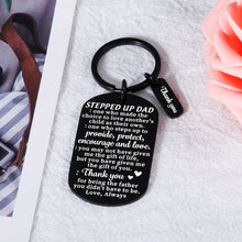 将图片加载到图库查看器,Bonus Dad Gifts for Fathers Day Stepdad Keychain Gifts from Daughter Son Thank You Gifts for Step Father In Law Birthday Wedding Christmas Valentines Present from Kids Adoption Gifts for Step Dad
