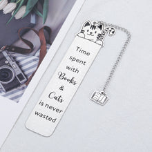 将图片加载到图库查看器,Cute Bookmarks for Women Men Book Lovers Stocking Stuffers for Cat Lovers Bookmark Bookworm Christmas Valentines Day Gifts for Bookish Girl Boys Son Daughter Birthday Book Club Gifts for Reader