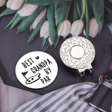 将图片加载到图库查看器,Grandpa Birthday Gifts for Fathers Day Best Grandpa by Par Golf Ball Marker Gifts for Grandfather Retirement Christmas Gifts for Papa Grandpa Golf Lovers Magnetic Hat Clipfrom Granddaughter Grandson