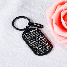 将图片加载到图库查看器,Bonus Dad Gifts for Fathers Day Stepdad Keychain Gifts from Daughter Son Thank You Gifts for Step Father In Law Birthday Wedding Christmas Valentines Present from Kids Adoption Gifts for Step Dad