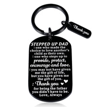 将图片加载到图库查看器,Bonus Dad Gifts for Fathers Day Stepdad Keychain Gifts from Daughter Son Thank You Gifts for Step Father In Law Birthday Wedding Christmas Valentines Present from Kids Adoption Gifts for Step Dad
