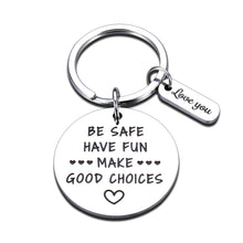 将图片加载到图库查看器,Stocking Stuffers for Teen Boys Girls Son Daughter Christmas Valentines Gifts from Mom Dad Inspirational Gifts for Men Women Grandson Birthday Graduation Gifts for New Driver Have Fun Be Safe Keychain