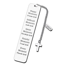 将图片加载到图库查看器,Christian Gifts for Women Men Inspirational Bible Verse Bookmark for Book Lovers Pastor Christmas Stocking Stuffers for Teens Boys Girls Religious Gifts for Daughter Friends Communion Baptism Gifts
