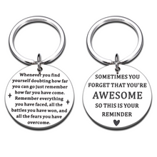 将图片加载到图库查看器,Inspirational Gifts Funny Double-Sided Keychain for Friend Birthday Friendship Gifts for Women Men Son Daughter Graduation Gifts for Him Her Teen Boys Girls Bestie Coworker Christmas Valentines Gifts