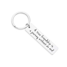 将图片加载到图库查看器,Friendship Gifts for Women Men Brithday, Inspirational Best Friend Keychain for Teen Girls, Long Distance Relationships Graduation Sister Gifts, A True Friendship is a Journey Without an end