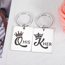 将图片加载到图库查看器,Couple Gifts Matching Keychain His Queen Her King Key Chains Valentines Anniversary Birthday Gifts for Husband Boyfriend Girlfriend Wife Wedding Engagement Gifts for Newlywed Couples Groom Bride to be