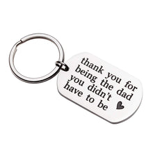 将图片加载到图库查看器,Father’s Day Gifts Step Dad Keychain Gifts for Stepfather Father in Law Birthday Wedding Gift for Step Dad Father of Bride Groom Personalized Key Chain Ring Charm for New Dad Adopted Father