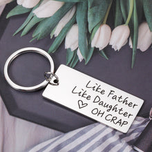 将图片加载到图库查看器,Witty Gifts for Men Dad from Daughter, Father's Day Birthday Gifts for Father Dad, Funny Keychain Daughter to Father Gifts, Gag Gifts for Father Daddy to Be New Dad, Like Father Like Daughter Keyring