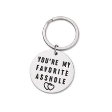 将图片加载到图库查看器,Funny Gifts for Boyfriend Girlfriend You're My Favorite Asshle Keychain for Husband Wife Valentines Day Birthday Anniversary Christmas Present Couples Keychains for Him Her