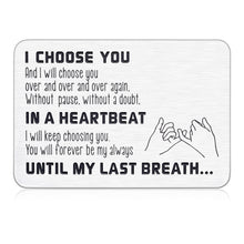 将图片加载到图库查看器,Engraved Wallet Card Insert for Men Women Anniversary Valentines Day Gifts for Him Her Husband Wife Wedding Day Birthday Engagement Gifts for Bride Groom Boyfriend Girlfriend Mini Love Note