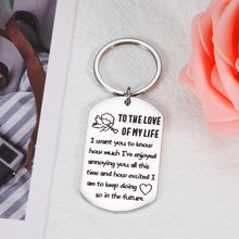 将图片加载到图库查看器,To My Love Keychain Gifts for Him Her Anniversary Valentines Gifts for Women Men I Love You Gifts for Husband Wife Birthday Gifts from Girlfriend Fiance Wedding Day Engagement Couple Bride Groom Charm