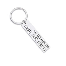 将图片加载到图库查看器,New Driver Keychain for Boyfriend College Student Gifts High School Graduation Keychain for Daughter Son Teenage Girls Boys Birthday Gift Be Safe Have Fun Make Good Choices Going Away for Her Him