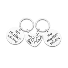 将图片加载到图库查看器,Best Friend Forever Keychain Friendship Jewelry Gifts for Women Teens Grils Sisters Besties BFF Christmas Birthday Relationship Gifts for Long Distance Friend