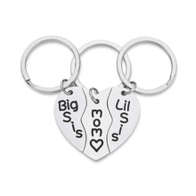 将图片加载到图库查看器,3Pcs Mom Gifts Keychain from Daughter for Mothers Day Gifts for Big Sis Little Sis Mom Matching Heart Pendant Keychain Set for Mom Daughter Family Gift for Christmas Birthday for Women Sister