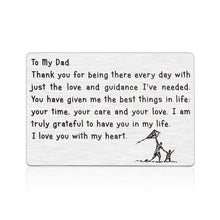 将图片加载到图库查看器,Fathers Day Gifts TO MY Dad Papa Birthday Card from Daughter Son Kids Wallet Card Insert Wedding Thank You Gifts for Father of The Bride Daddy Father In Law Step Adopt Foster Dad Presents for Him Men