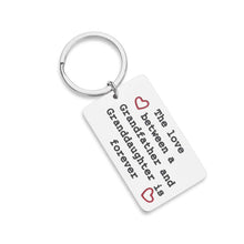 将图片加载到图库查看器,Gifts for Grandpa Birthday Keychain for Grandfather from Granddaughter for Fathers Day The Love Between A Grandfather and Granddaughter is Forever Christmas Family Gift for Grandad Grandparent Men Him