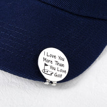 将图片加载到图库查看器,Stocking Stuffers for Men Husband Golf Ball Marker Christmas Gifts for Golf Lovers Golf Gifts Anniversary Valentines Gifts for Him Boyfriend I Love You Gifts for Men Women Couple Father Golf Hat Clip