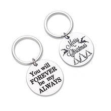 将图片加载到图库查看器,Valentines Day Gift Keychain for Mom Dad Merry Christmas Women Men Best Stocking Stuffers for Husband Wife Boyfriend Girlfriend You Will Forever Be My Always Birthday Anniversary Wedding Gift (1pc)