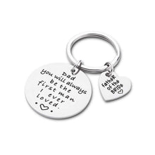 将图片加载到图库查看器,Step Fathers Day Gift Keychain for Dad from Daughter Son Any Man can be a Father in Law Personalized Keyring Birthday Christmas Wedding Gifts for Stepdad Men