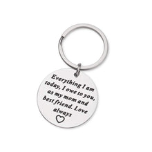 将图片加载到图库查看器,Mom Birthday Gifts for Mother of Bride Wedding Day Keychain from Daughter Appreciation Christmas Gift for Parents from Kids Everything I am Today, I Owe to You, As My Mom and Best Friend, Love Always