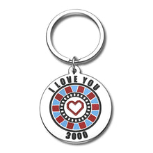 将图片加载到图库查看器,I Love You 3000 Keychain for Boyfriend Men Women Dad Cute Marvel Keychains Avenger Fans Gifts for Daughter Son Husband Wife Girlfriend Couple Anniversary Birthday Valentine's Day Key Chain
