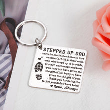 将图片加载到图库查看器,Step Dad Fathers Day Gift Stepdad Keychain Gifts from Kids Stepfather Father In Law Wedding Birthday Christmas Presents from Stepdaughter Wife Daughter to Bonus Dad Valentines Gift Ideas Thanksgiving