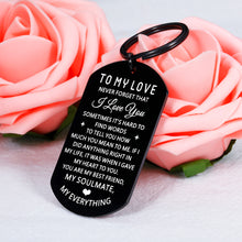将图片加载到图库查看器,Valentines Gifts for Men Women Boyfriend Birthday Gifts for Husband Anniversary Wedding Couple Gifts for Her Him To My Love Soulmate Keychain Gifts from Girlfriend Wife Engagement Christmas Gifts