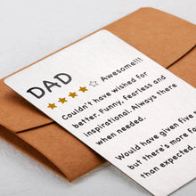 将图片加载到图库查看器,Funny Father Gifts for Fathers Day Dad Birthday Present Metal Wallet Insert Card Gifts for Men Him Novelty Thanksgiving Christmas Card Valentine Gift for Daddy Papa Father from Daughter Son to Stepdad