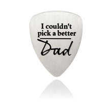 将图片加载到图库查看器,Father’s Day Gifts Personalized Guitar Pick for Dad Father Stepfather Stepdaddy Daddy I Couldn't Pick a Better Dad Guitar Pick Gift from Wife Daughter Son Kids Child Birthday Gift for Men Present