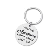 将图片加载到图库查看器,Inspirational Keychain for Men Women Motivational Birthday Gifts for Her Him Positive Affirmation Gifts for Coworker You are Awesome Keep That Cheer Up Keychain for Friend Christmas Gift