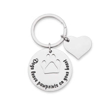 将图片加载到图库查看器,Pet Memorial Keychain for Dog Loss of Pet Gift Dogs Leave Paw Prints on Your Heart Pet Remembrance Sympathy Keepsake Grief Personalized dog Keyring Gifts for Him Her Animal Lover Gift