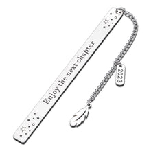 将图片加载到图库查看器,Enjoy The Next Chapter Bookmark for Book Lover Class of 2023 Graduation Gifts for Her Him College High School Student Birthday Christmas Presents for Daughter Women Coworker Farewell Retirement Gifts