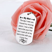 将图片加载到图库查看器,Husband Keychain Anniversary for Husband Boyfriend from Wife Girlfriend to My Man Wedding Birthday Christmas Valentines Present for Men Him Fiance