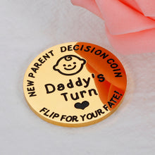 将图片加载到图库查看器,New Parent Decision Coin Gifts for First Time Mom Dad Mommy to Be Funny New Baby Gift for Baby Shower Newborn Baby Present for Pregnancy Mummy Christmas Gift Mothers Day Birthday Double-Sided Gold
