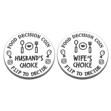 将图片加载到图库查看器,Funny Destiny Flip Coin Gift for Men Women Valentines Day Anniversary Birthday Gifts for Husband Wife To Be Food Decision Coin Wedding Gifts for Newlyweds Newly-married Couple Unique Stocking Stuffers