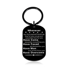 将图片加载到图库查看器,Encouragement Sobriety Gifts Inspirational Keychain for Men Women Recovery Gifts for NA AA Addiction Alcoholic Suicidal Breast Cancer Survivor Post Surgery Sober Strong Warrior Birthday Christmas Gift