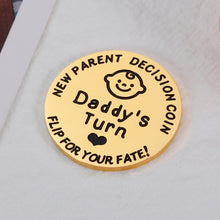 将图片加载到图库查看器,New Parent Decision Coin Gifts for First Time Mom Dad Mommy to Be Funny New Baby Gift for Baby Shower Newborn Baby Present for Pregnancy Mummy Christmas Gift Mothers Day Birthday Double-Sided Gold