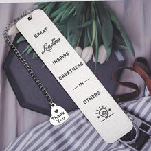 将图片加载到图库查看器,Great Leaders Bookmark Gift for Mentor Manger Boss Day Birthday Present for Boss Lady Supervisor PM Promotion Christmas Appreciation Gifts for Women Men Leader Thank You Retirement Going Away Charm