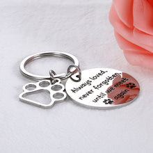 将图片加载到图库查看器,Eunigem Pet Loss Gifts Dog Cat Memorial Keychain Dog Sympathy Remembrance Gifts for Dog Owner Jewelry Keychains with Pawprint
