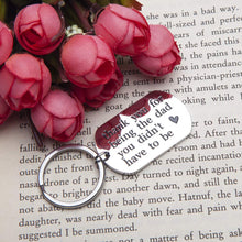 将图片加载到图库查看器,Father’s Day Gifts Step Dad Keychain Gifts for Stepfather Father in Law Birthday Wedding Gift for Step Dad Father of Bride Groom Personalized Key Chain Ring Charm for New Dad Adopted Father