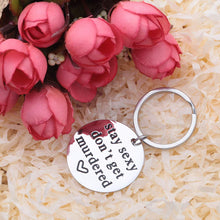 将图片加载到图库查看器,SSDGM Keychain Stay Sexy Don’t Get Murdered Gifts for Daughter Teen Girls Sisters Best Friend My Favorite Murder Gifts Feminist Murderino True Crime Gift for Women Her BFF Bestie MFM keyring