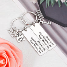 将图片加载到图库查看器,2022 New Home Housewarming Couple Keychains Gifts for Men Women Novelty Realtor Closing Gifts for New Homeowners Christmas New Year Housewarming Party Presents for Family Members Friends New Neighbors