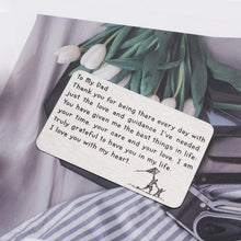 将图片加载到图库查看器,Fathers Day Gifts TO MY Dad Papa Birthday Card from Daughter Son Kids Wallet Card Insert Wedding Thank You Gifts for Father of The Bride Daddy Father In Law Step Adopt Foster Dad Presents for Him Men